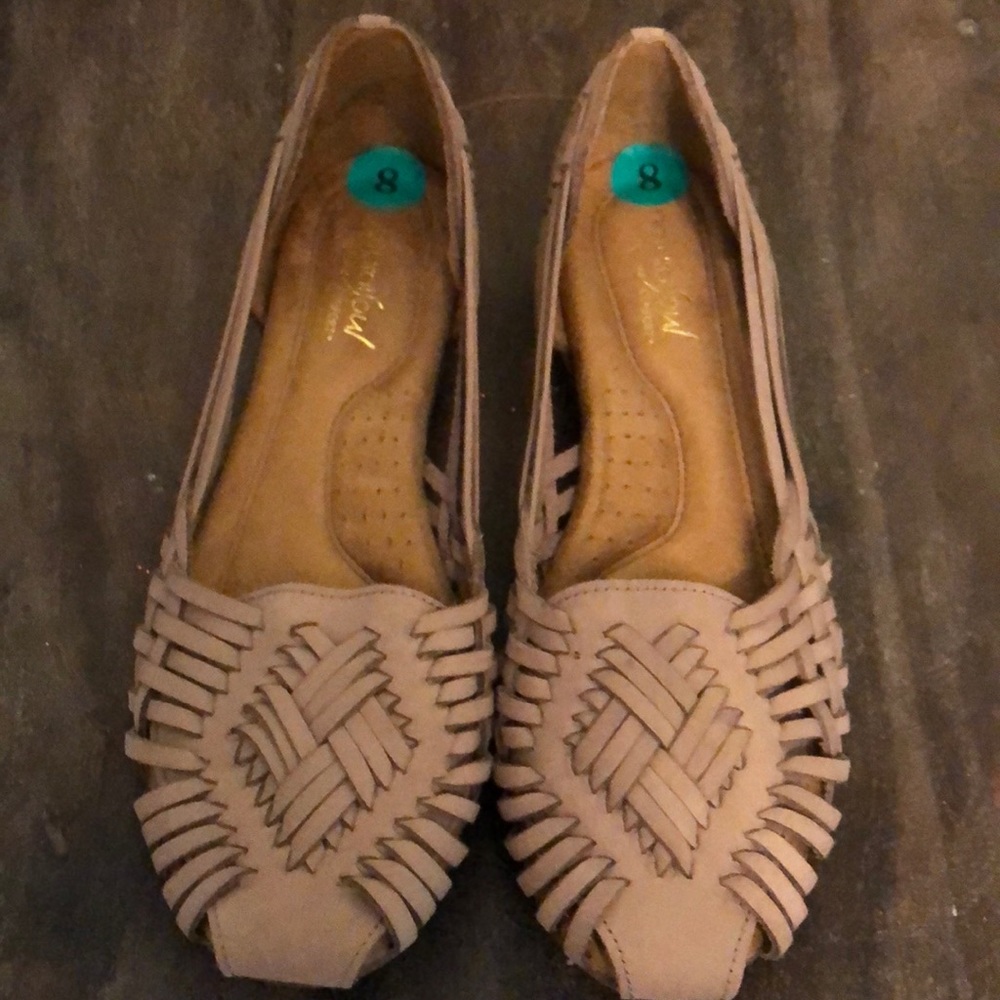 Natural Soul Woven Huarache Flats